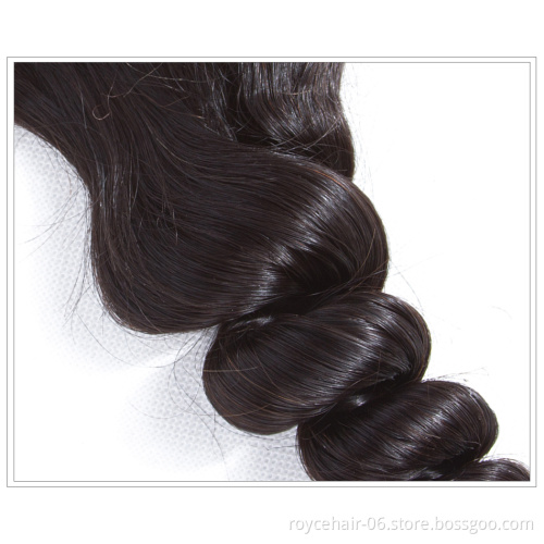 Wholesale  Best Quality Cuticle Aligned Loose Wave Brazilian Three Part Lace Closure